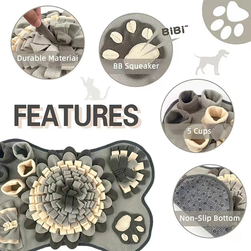 Smell Mat Foraging Smell Training Blanket Entertainment Interactive Dog Slow Food Mat Training Educational Pet Toys