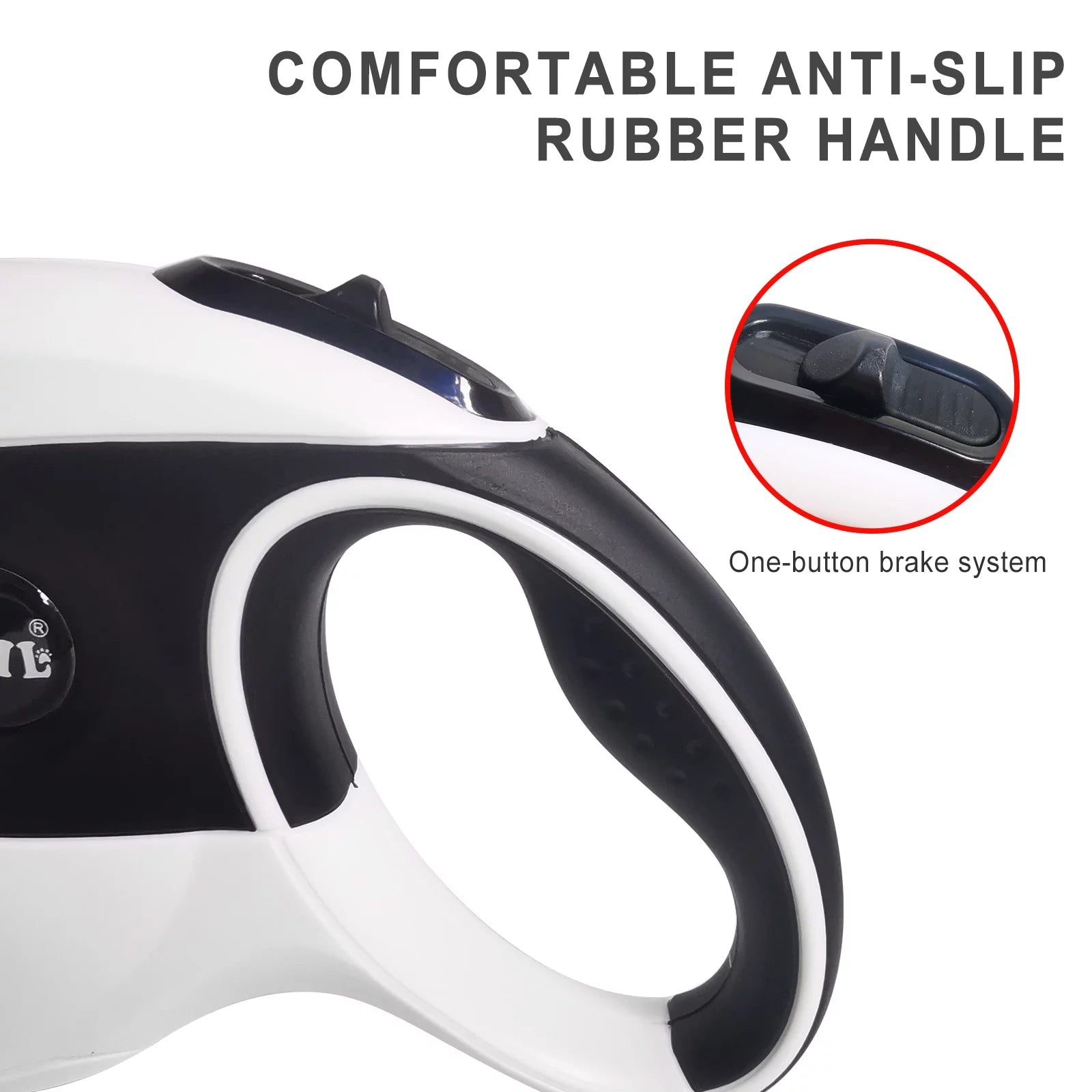 Retractable Dog Leash with Poop Bag Holder Dispenser & Bags 26Ft for Heavy Duty Dogs