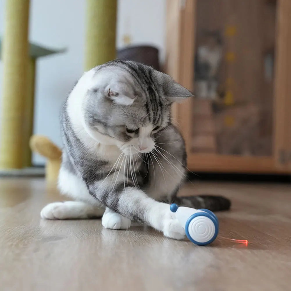 Funny Interactive Cat Mice Toys Smart Sensing Mouse Cat Toys Electric Automatic Moving Cat Toys with LED Lights